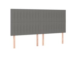 Maison Exclusive - Cabecero De Cama Gris Oscuro 160x5x118/128 Cm De Tela