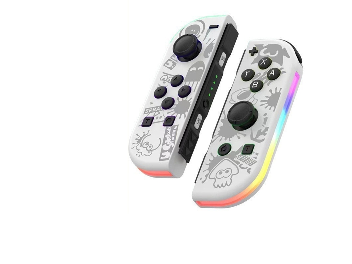 Mandos Joy-Con izquierdo y derecho para Switch AJc Jet White YUNZII (sin correa de muñeca)