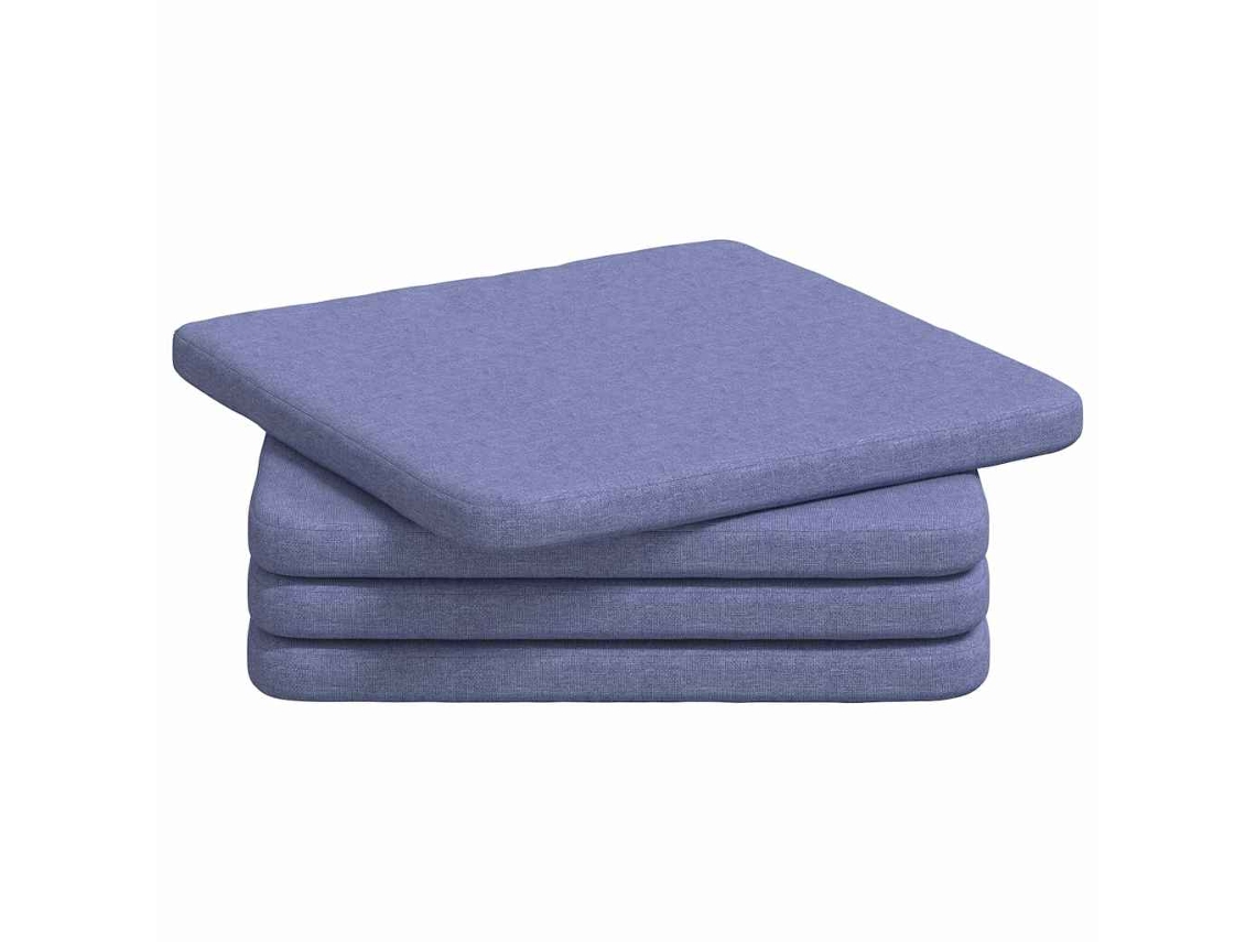 Cojines para asiento, 4 unidades, tela Blue Jeans, 40 x 40 x 3 cm, HARLANV1