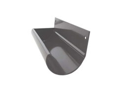 RENOPLAST R50 Bases de canalón de aluminio Extremos de canalón Izquierda Derecha Gris Canalón de lluvia Drenaje de tejado