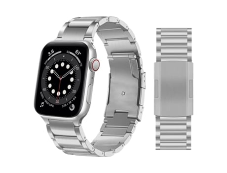 Correa de reloj inteligente de aleación de titanio para Apple Watch Series 9, 8 y 7 41 mm / SE 3 y SE 2 y 6 y SE y 5 y 4 40 mm / 3 y 2 y 1 38 mm (P...