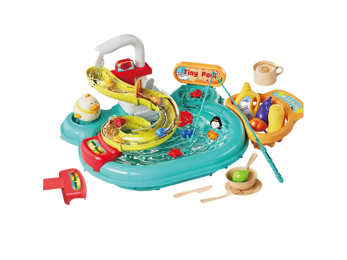 Ats-juguete De Fregadero Multifunción Para Niños Con Agua Corriente, Lavavajillas Eléctrico Y 22 Accesorios De Cocina