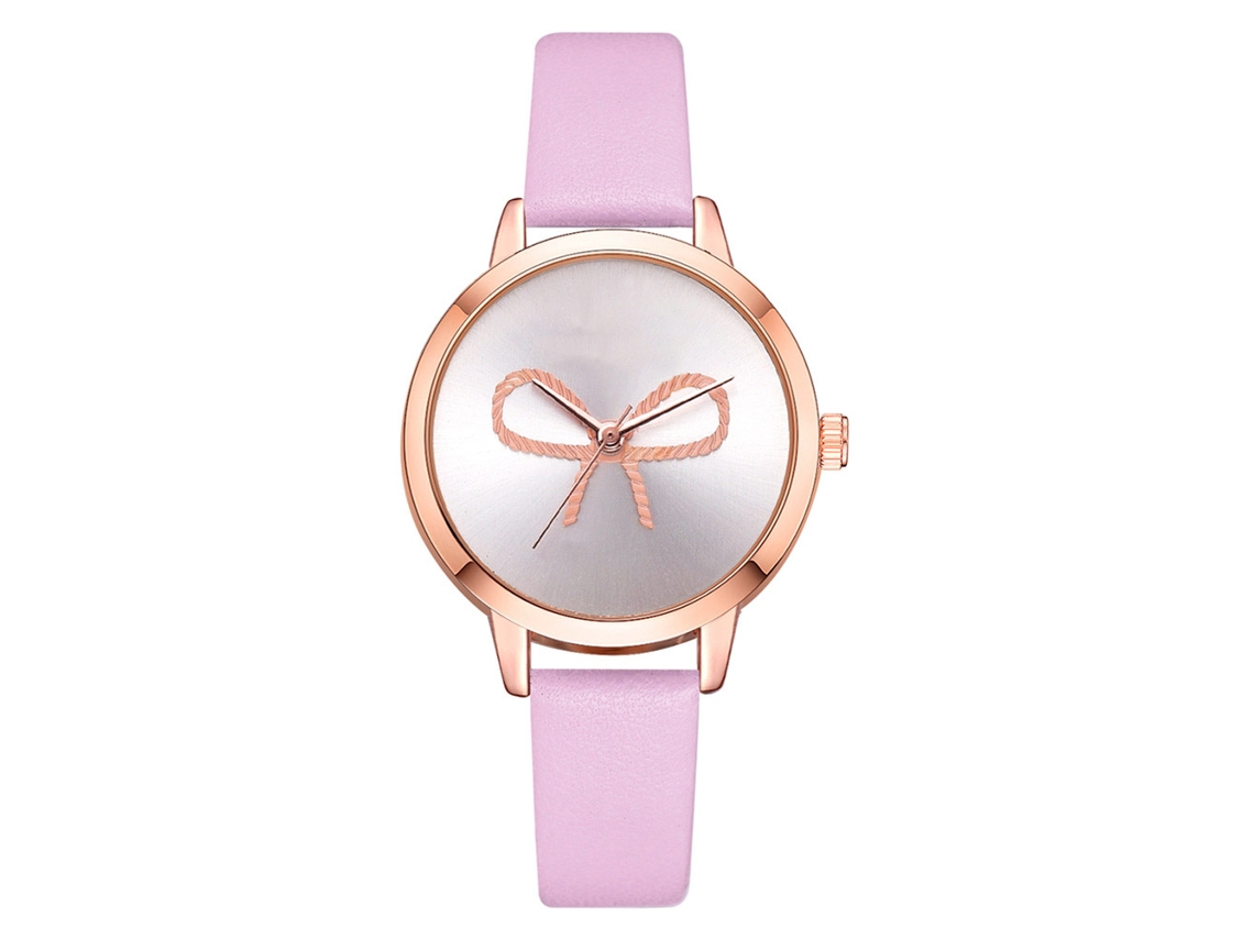 Reloj De Pulsera De Cuarzo Para Mujer Con Correa De Piel Sintética Y Colgante De Corazón Azul Marino.