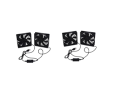 Lote De 2 Ventiladores Para Router De Pc, 120 Mm, 5 V, Alimentados Por Usb, Con Regulador.
