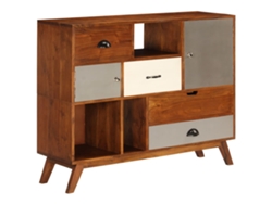 Aparador De Madera Maciza De Acacia 115x35x86 Cm