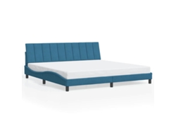 Maison Exclusive - Estructura De Cama Sin Colchón Hanko Terciopelo Azul 200x200 Cm
