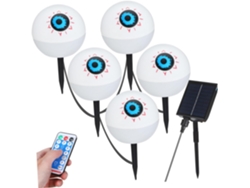 Luces Solares Con Forma De Ojo Para Halloween, Lámparas Con Estacas Para Decorar Jardines Y Entradas De Vehículos.
