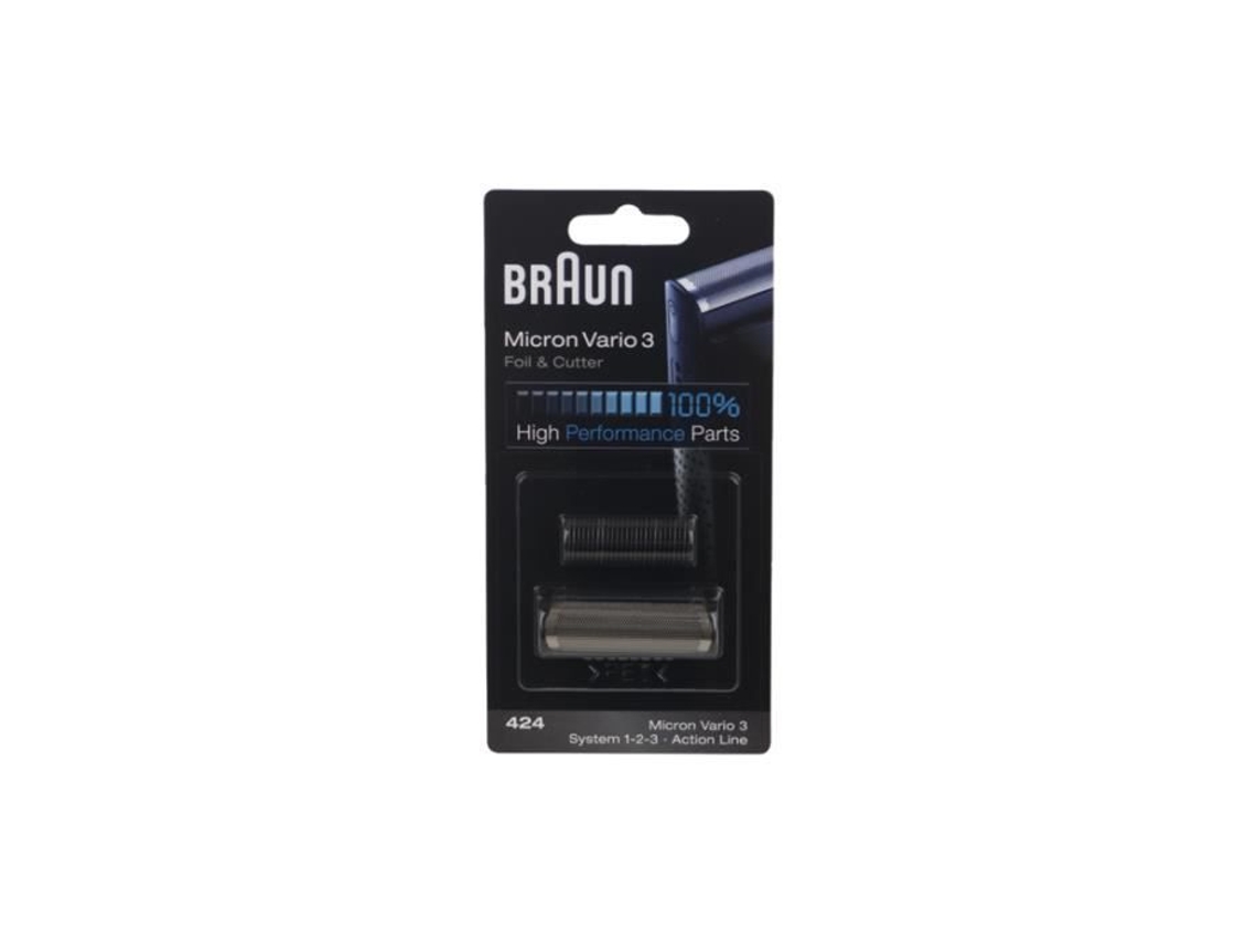 Cortapelos para Barba BRAUN Combi-Pack Sistema 1-2-3 Vario 424 81416568 4210201082910
