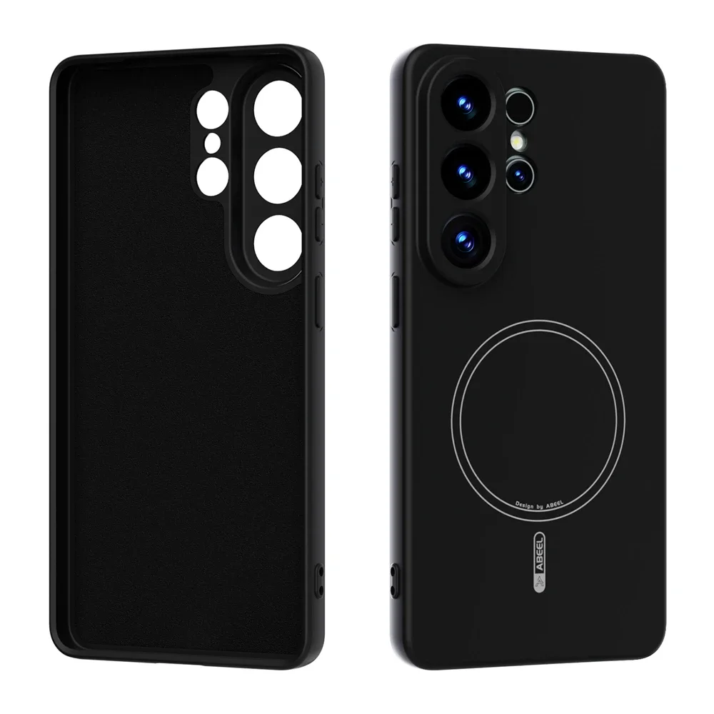 (negro, Galaxy S26 Plus) Funda Protectora De Silicona Líquida, Compatible Con Carga Inalámbrica Magnética, Funda Protectora A Prueba De Golpes.