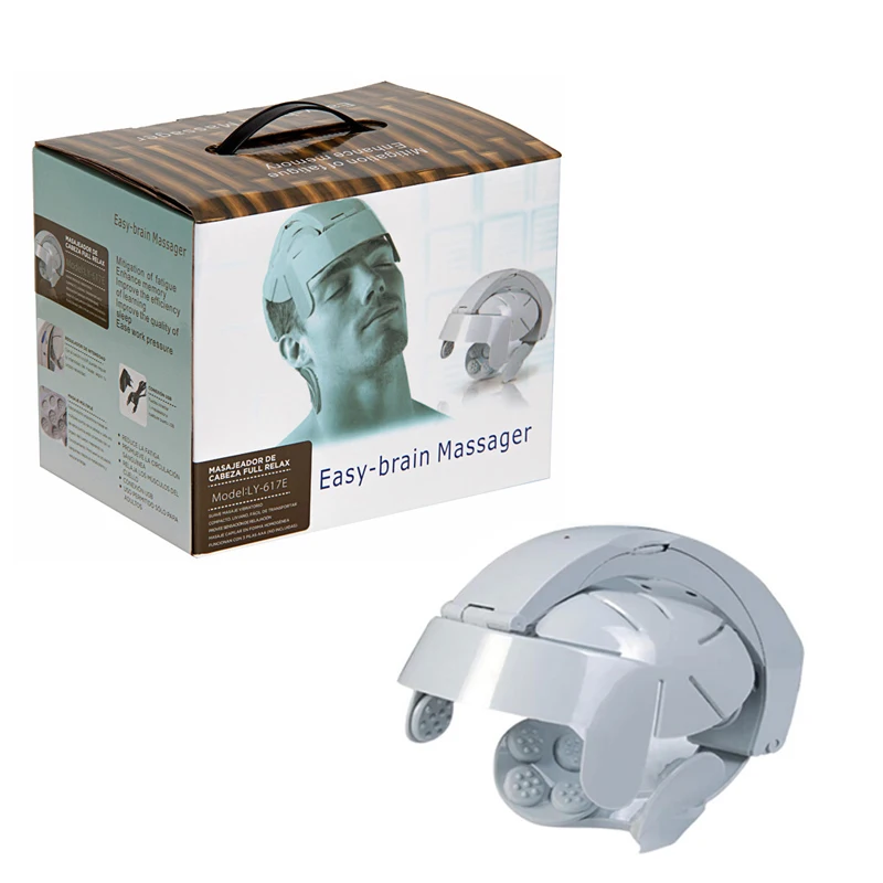 Massageador Elétrico de Cabeça , Massageador Multifuncional Vibratório para Couro Cabeludo, Massageador de Pontos de Acupuntura MDUG (cinza)