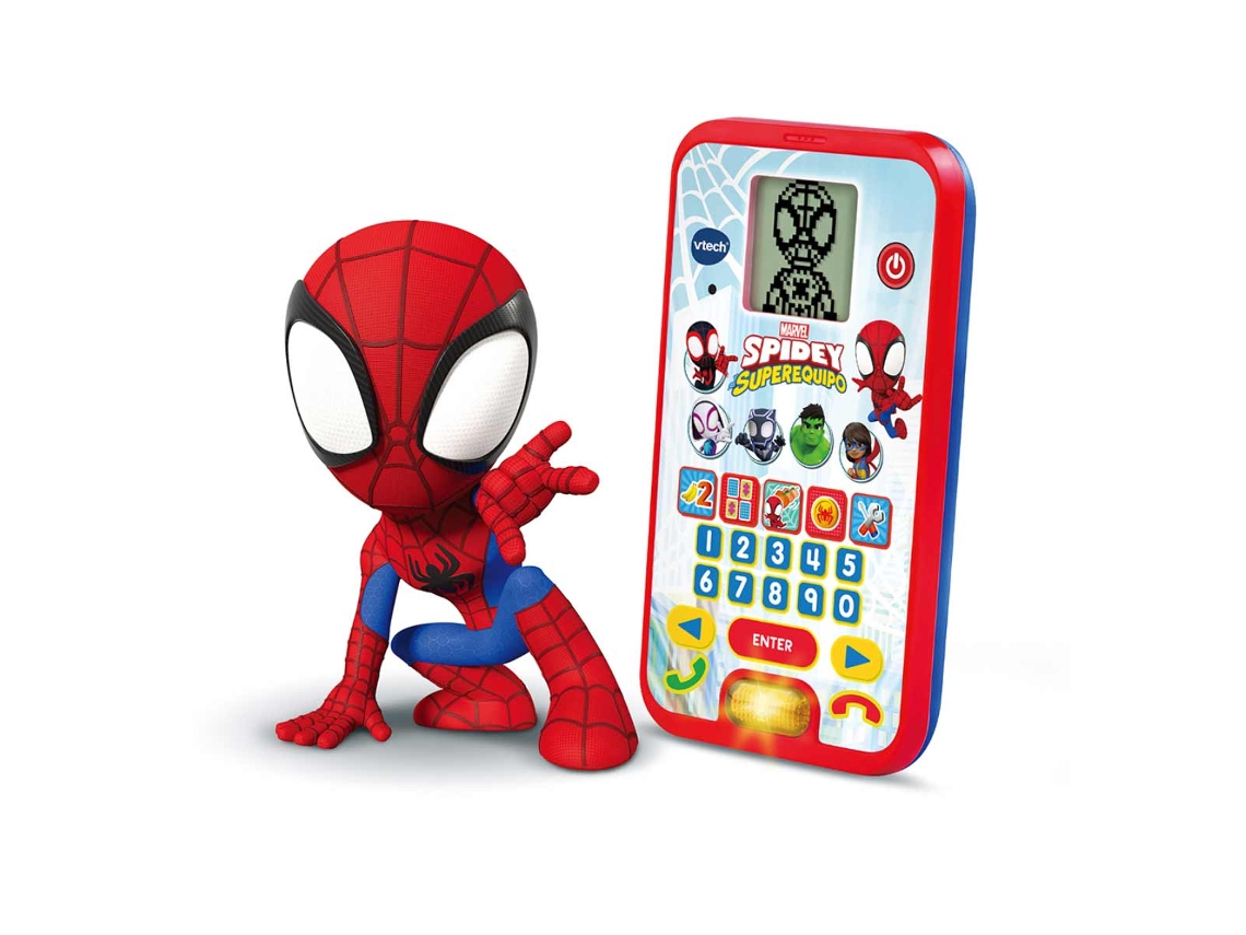 VTECH El Teléfono Educativo de Spidey y su Superequipo (Edad Mínima Recomendada: 3 Años)