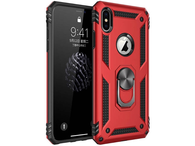Funda iPhone 6 Plus, 7 Plus, 8 Plus Armadura Rojo