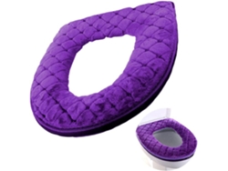 Asiento De Inodoro Acolchado - Suave - Lavable Con Agua - Tipo General - Con Cremallera, Morado