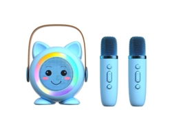 Micrófono Con Altavoz Bluetooth - Micrófono Portátil Para Karaoke - Azul
