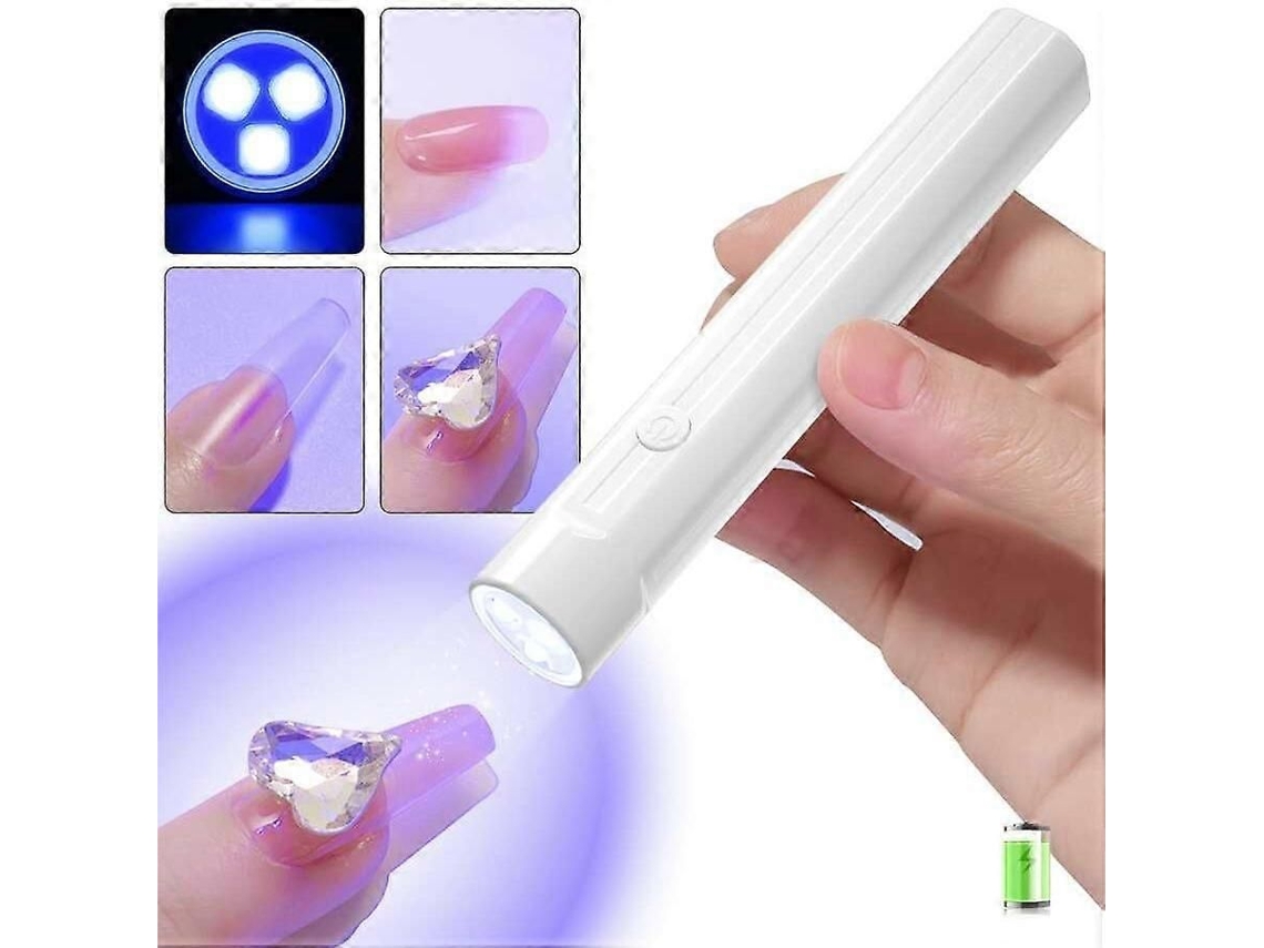 Meixia* Lámpara portátil para decoración de uñas con diseño compacto y almacenamiento de energía, con punta de lámpara UV y elemento calefactor integrado. GOKOCO