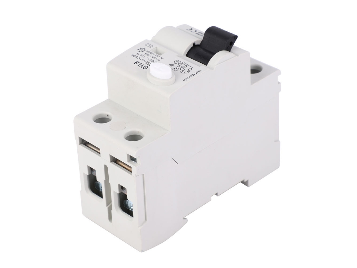 Disyuntor De Corriente Residual Rccb Protector De Fuga Gyl9 2p 230vac 25a