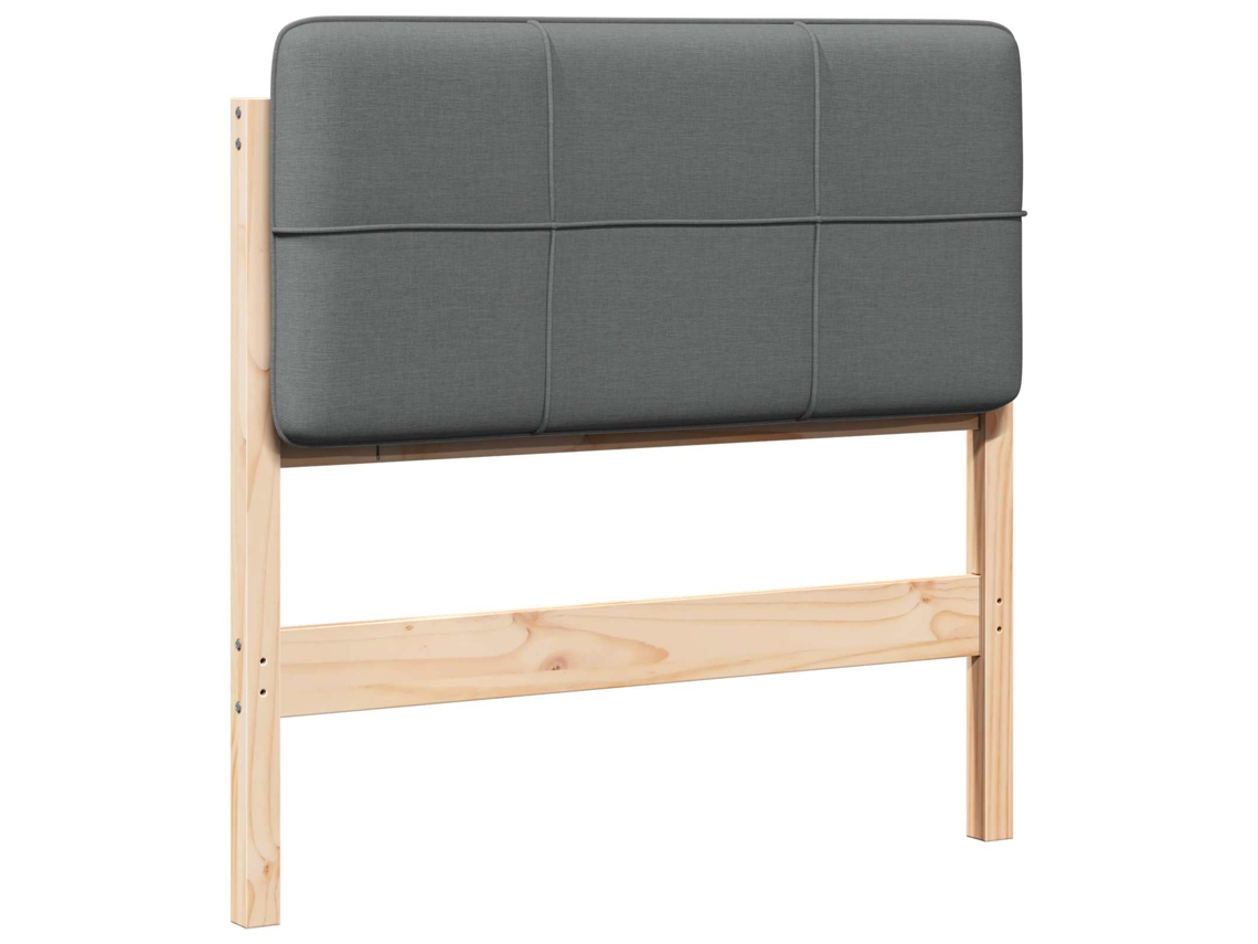 Maison Exclusive - Cabecero Tapizado Con Cabecera Marrón Y Gris Claro 80 Cm