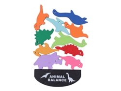 Ats-bloques De Madera Apilables Animales Dinosaurio Juguete Educativo De Equilibrio Regalo De Cumpleaños Para Niños