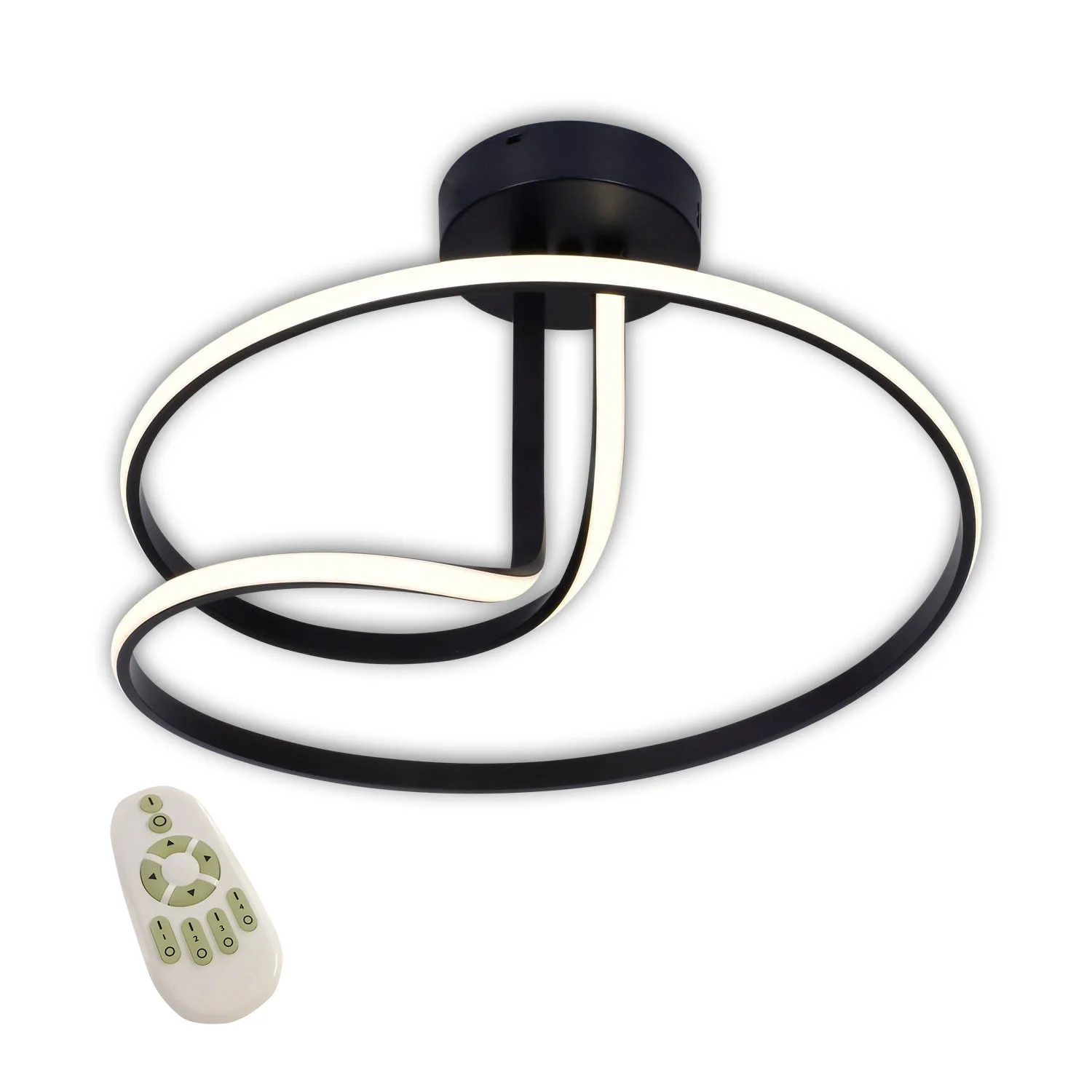 Plafón Led 47W 4000K Regulable Negro Olimpo LÚZETE