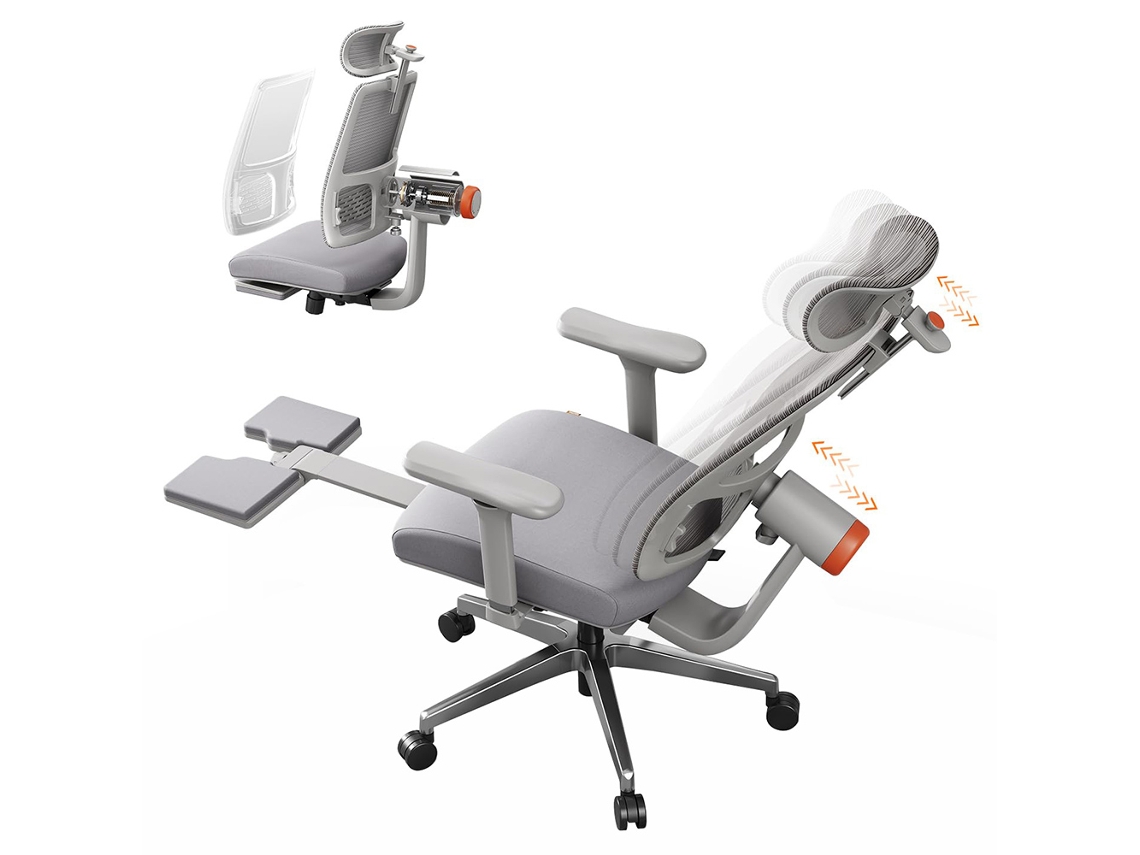 Silla ergonómica Magich Gpro con reposapiés y reposacabezas, autoajustable, Newtral