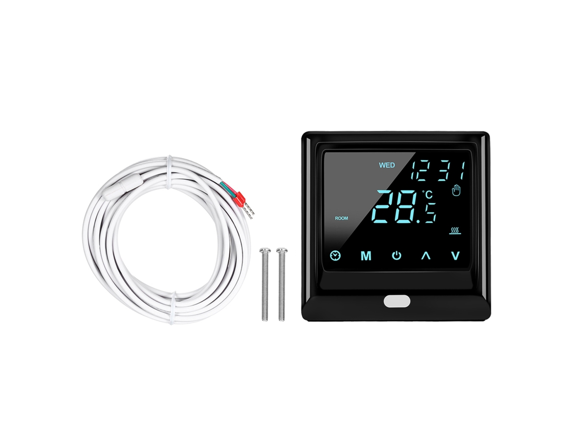 Termostato Inteligente Wi-fi De 16 A Con Control Por Aplicación, Pantalla Táctil Led Y Programación Semanal Para Calefacción Eléctrica Por Suelo Radiante.