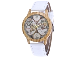 Reloj De Pulsera De Cuarzo Informal Con Correa Vaquera Para Hombre Y Mujer, Blanco.
