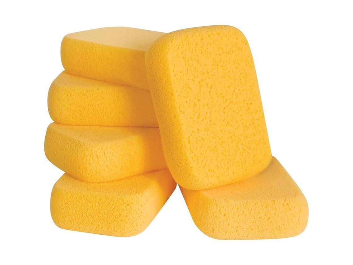 Esponja Extragrande Para Juntas, Esponja De Limpieza Y Lavado, 19,5 Cm X 13,5 Cm X 5 Cm, Paquete De 6, Amarilla