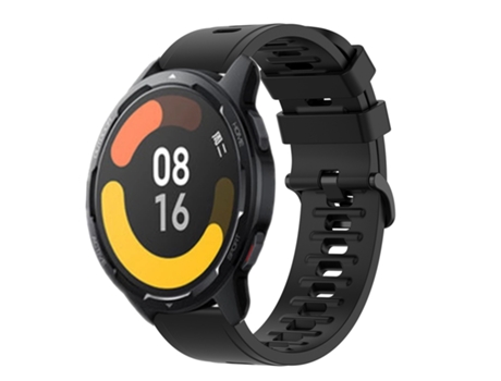 Correa de reloj inteligente para Xiaomi MI Watch Color 2 22 mm Correa de reloj de silicona suave de color sólido (negro)