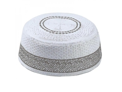 2026-gorra Kufi Musulmana Hombre Para Oración Ligera Bordada Gorro Turbán Islam Talla S-xl L Caqui