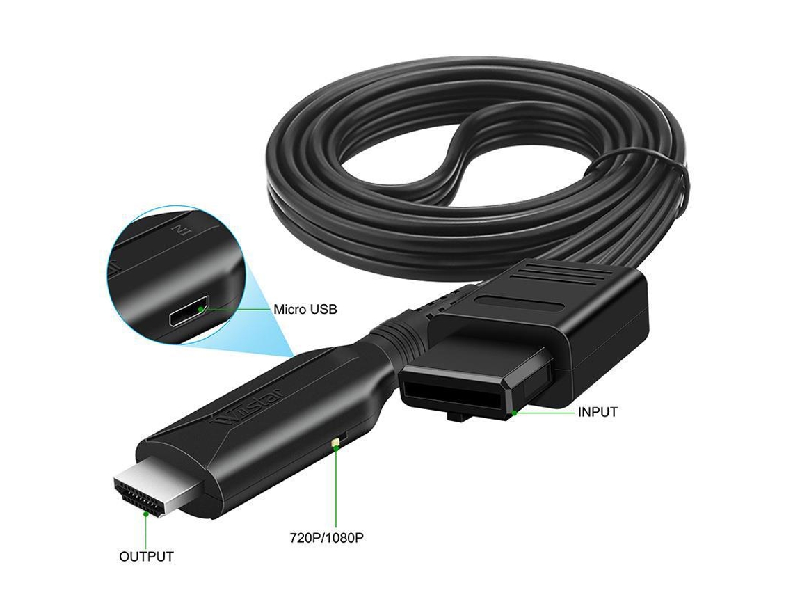Convertidor Plug & Play de N64 a HDMI para Nintendo N64 Gamecube SNES CHARM