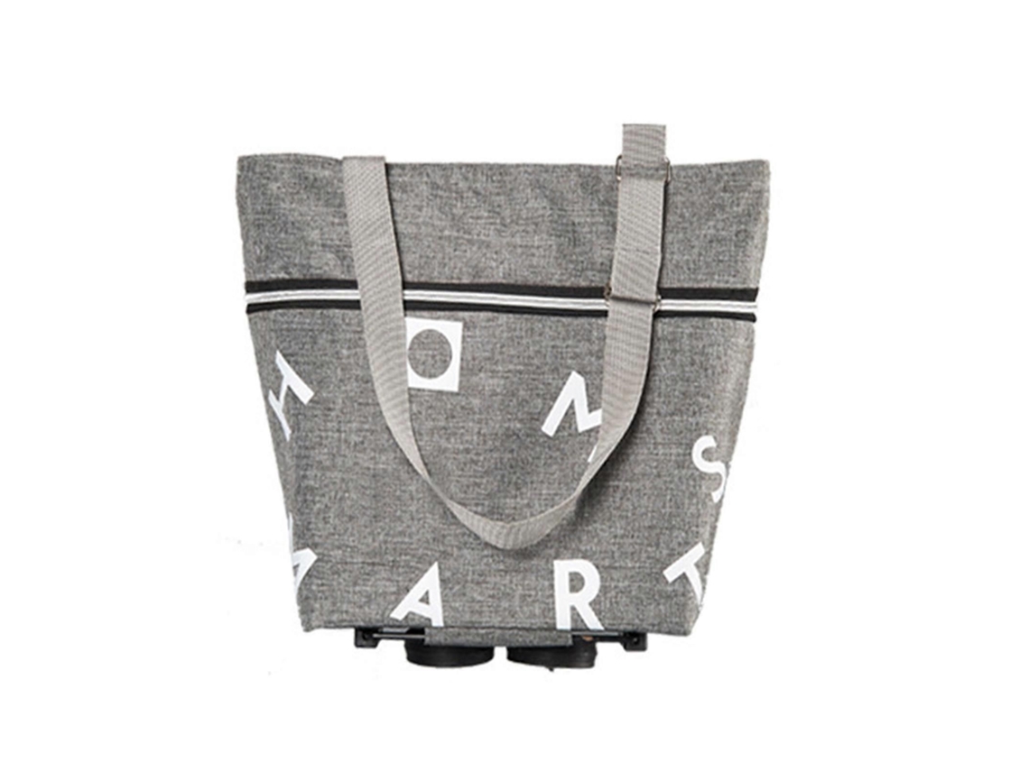 Carrito de la compra plegable y práctico con estructura robusta y ruedas giratorias. Color: Gris espacial. GOKOCO (talla M)