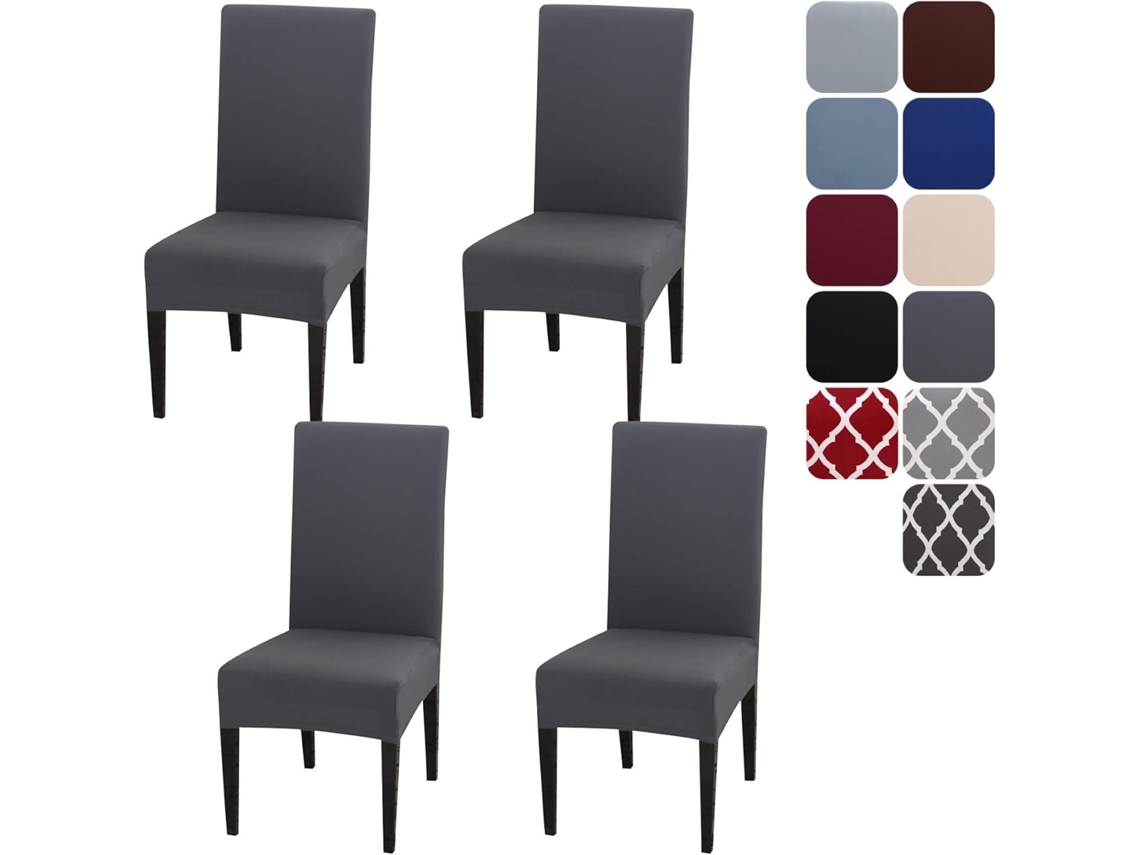 4 Fundas Extensibles Removibles Lavables Para Sillas Comedor Hotel Restaurante Boda
