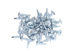 50 Tornillos Autorroscantes De Acero Al Carbono Galvanizado, Cabeza Redonda, 4,2 X 16 Mm, Con Arandela.