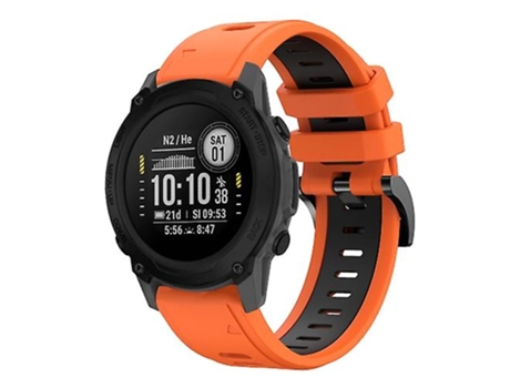 Correa Smartwatch Para Garmin Descent G1 22Mm Naranja-Negro VENISYMLIS
