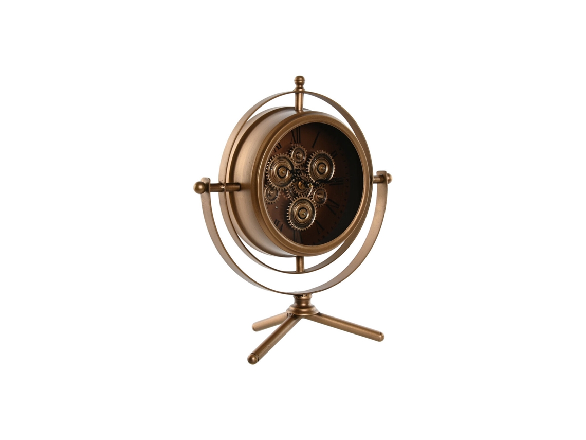 Reloj de mesa, metal, cristal, mecanismo, 36x19x41cm ALEXANDRA HOUSE LIVING