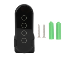 Botón Inteligente Inalámbrico Zigbee Tuya Negro Con 4 Botones Y Control Remoto De 3 Vías.