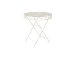 Mesa Redonda Comedor Metal Plegable 70x70x73cm