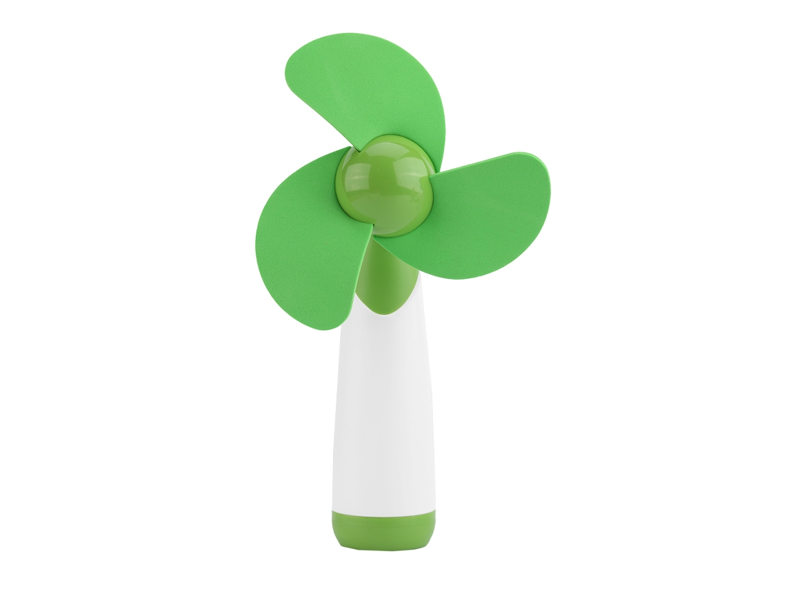 Ventilador Portátil Mini Cool Bateria Aa Operado Leve Ajustável Para Casa Escritório Viagem Verde