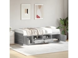 Sofá Cama Con Cajones Sin Colchón Gris Sonoma 100x200 Cm