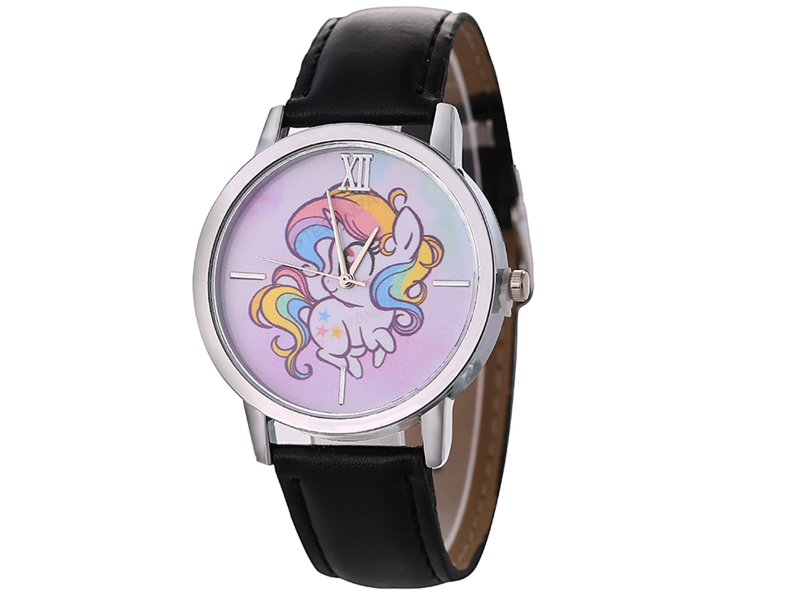 Reloj De Pulsera De Lujo Para Mujer Con Esfera Redonda Y Correa De Cuero, Movimiento De Cuarzo (negro).