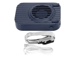 Ventilador Portatil Usb De Pescoço 3 Velocidades Azul