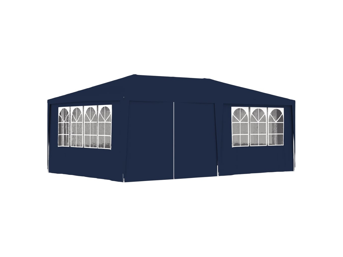 Carpa profesional para fiestas con paredes laterales, 4 x 6 m, 90 g/m², azul, Dkd Home Decor