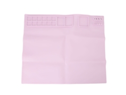 Tapete De Pintura De Silicona De 51x42,6 Cm, Rosa, Flexible Y Reutilizable Con Paleta Para Niños.