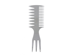 Vlrla-three-sided Wide Teeth Oil Slick Cabelo Comb (gray)