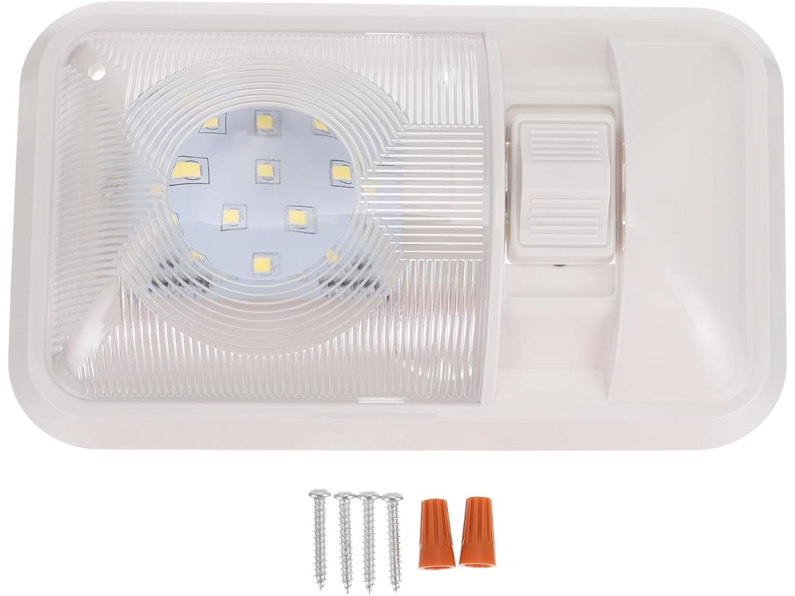 Luminária De Teto Led Interna De 12v Para Autocaravana Com Lente.