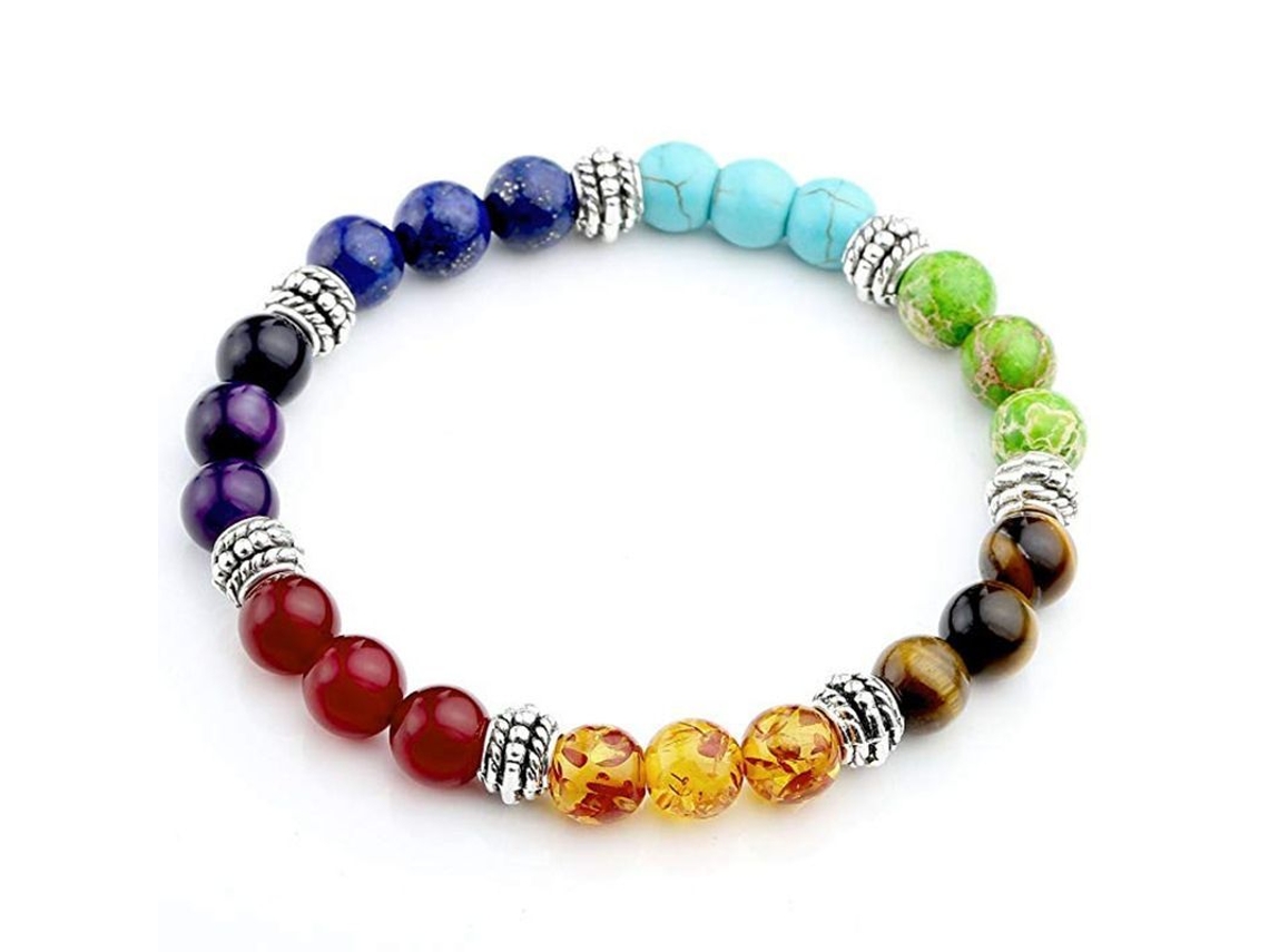 Pulsera De Cristal Con 7 Chakras, Piedras Naturales Para Mujer, Yoga, Reiki, Equilibrio, Regalo