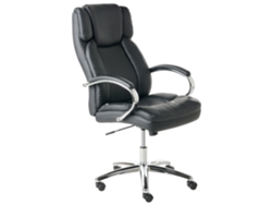 Silla ejecutiva Beliani Honor en piel sintética negra 65x65x122