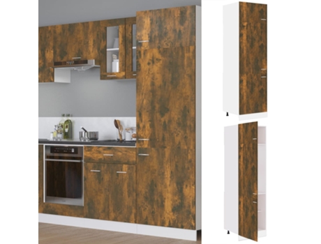 Armario De Cocina VIDAXL Marrón Madera contrachapada (60x57x207 cm)