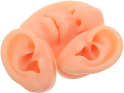 Plantilla Flexible De Silicona Para Perforaciones En Orejas, Nariz Y Boca (3 Piezas): Reutilizable, Suave Y Duradera.