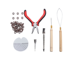 2026-kit De Ferramentas Para Extensões De Cabelo Com Anéis Micro E Pérolas